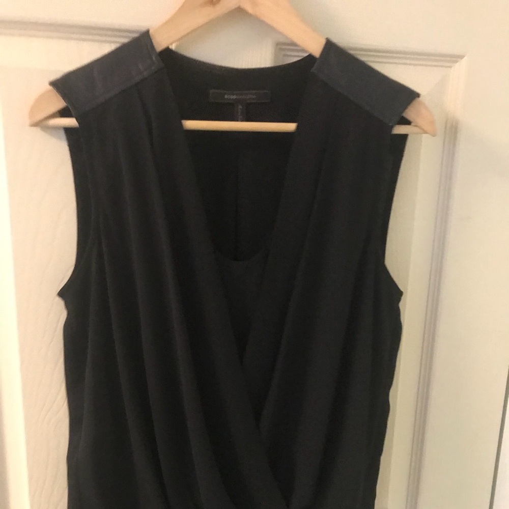 BCBG Max Azria Faux Wrap Top